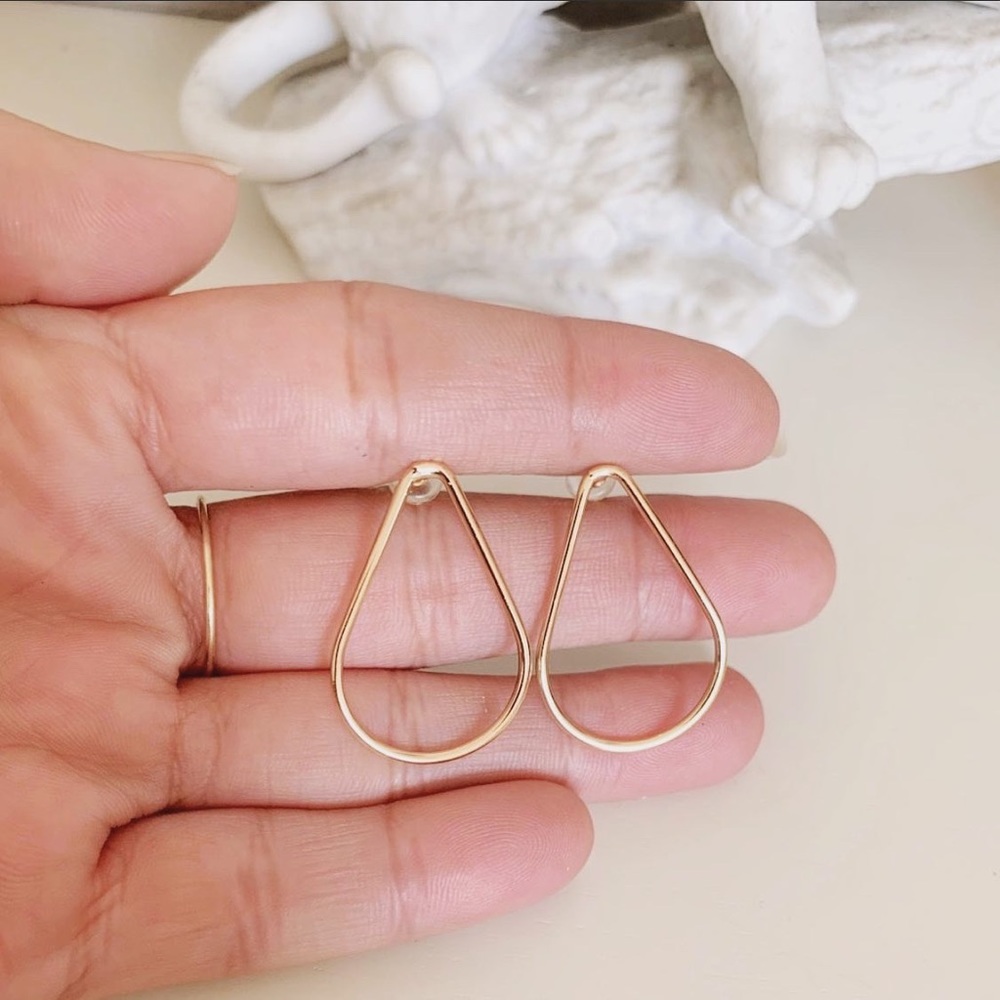 Teardrop Earrings | 18k Gold Filled - Picture 3 of 4